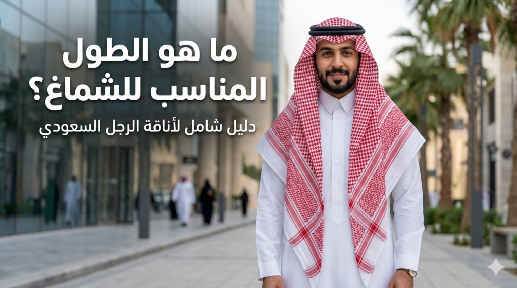 الطول المناسب للشماغ بحيث تتناسب مع أناقة الرجل السعودي